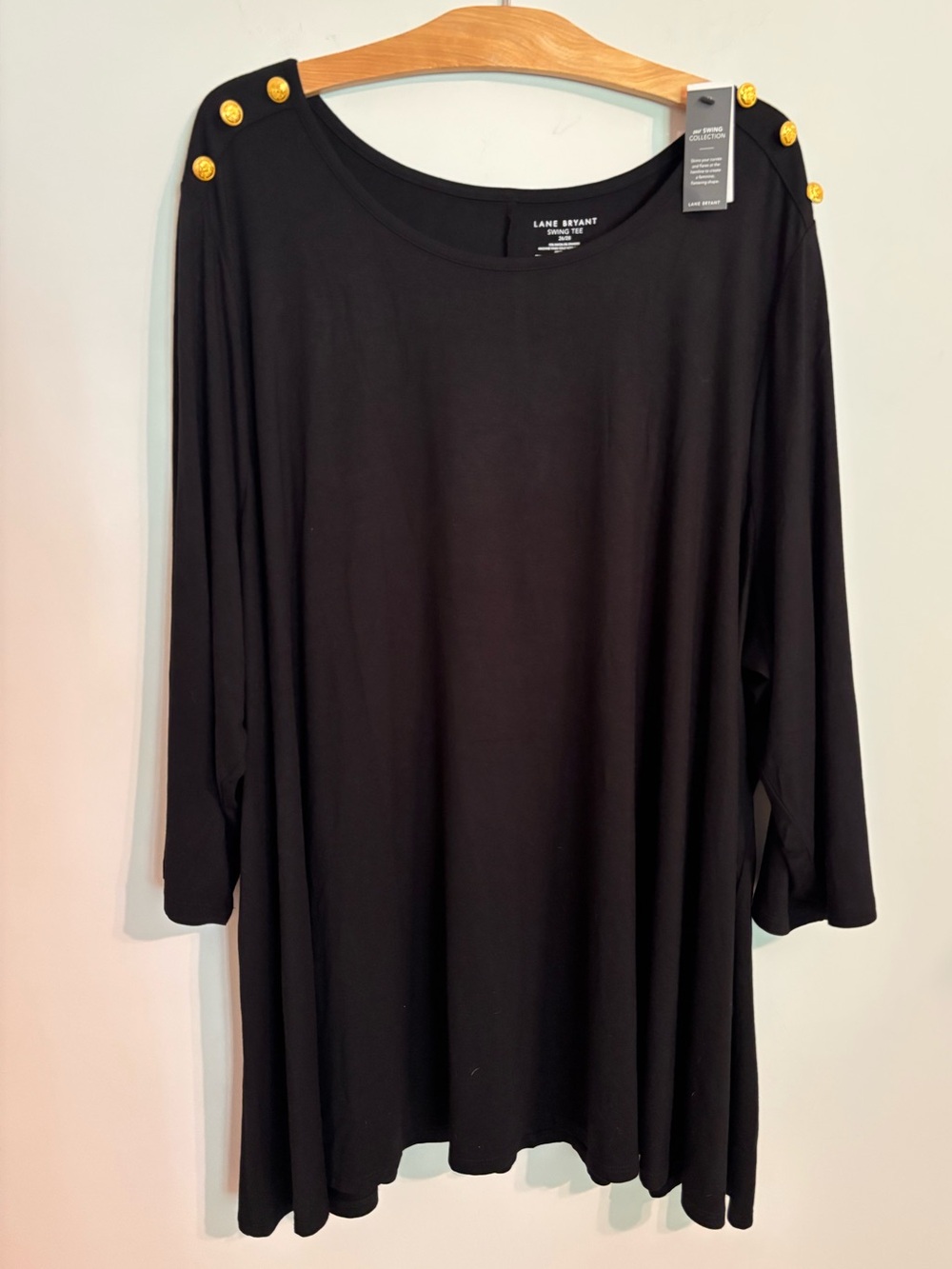 Lane Bryant NWT Black Swing Tee